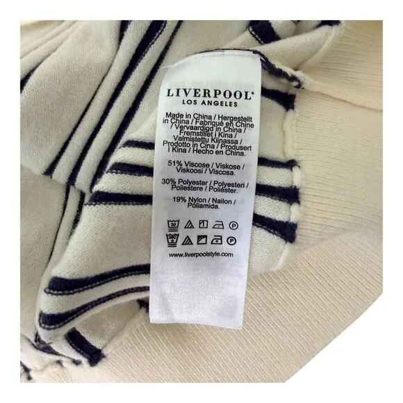 LIVERPOOL LOS ANGELES | Navy Striped Dolman Top – Size M NWT - Picture 11 of 12